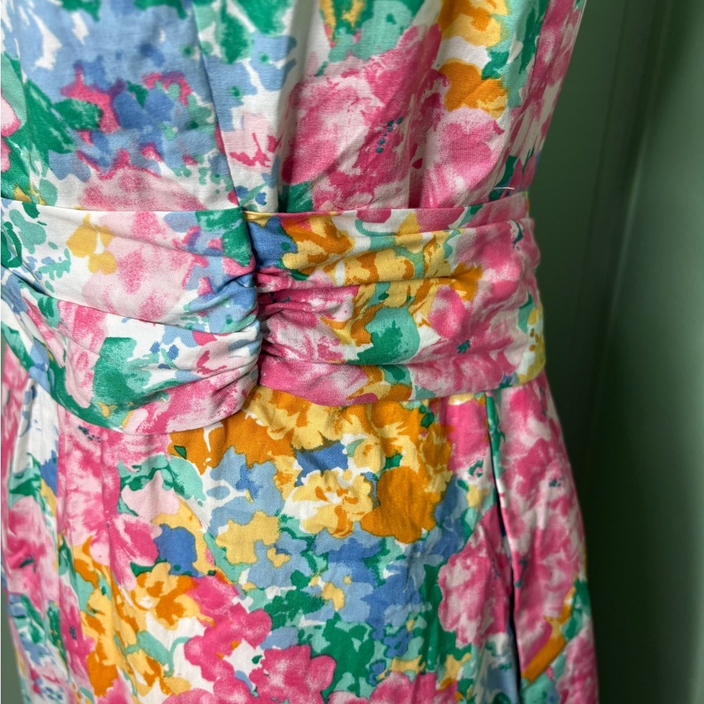 Anne Klein Pink Floral Midi Dress XS Summer Spring - Picture 11 of 13